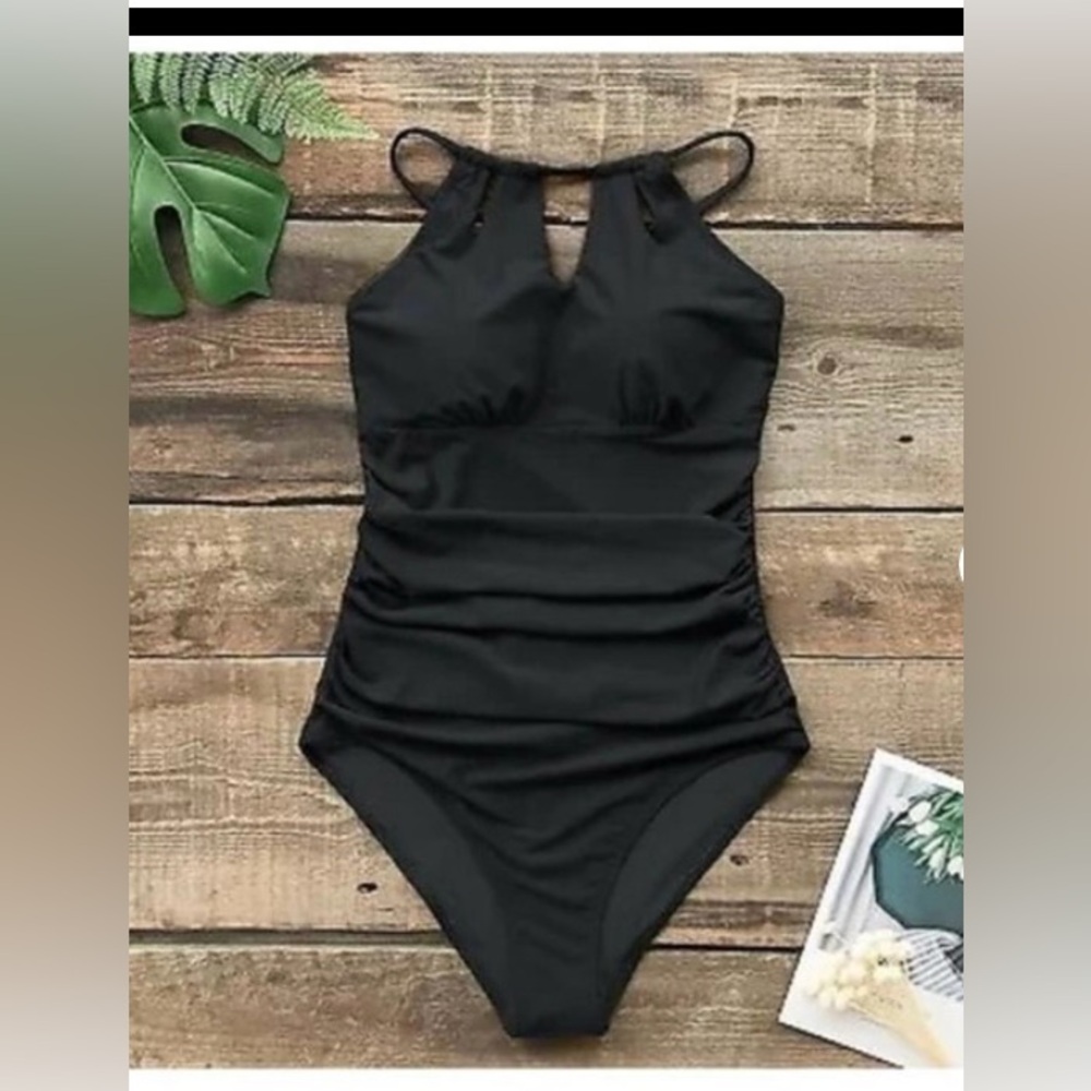 Elegant Black One-Piece Swimsuit